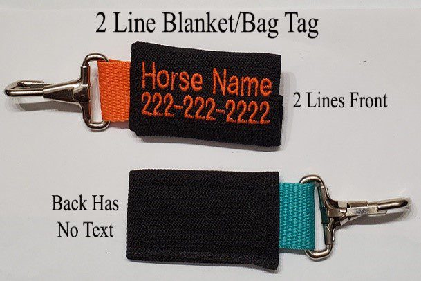A close up of two different types of tags